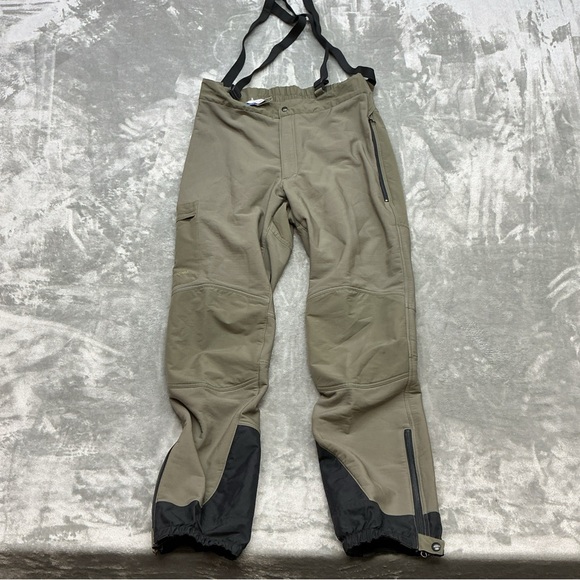 Vtg Patagonia Mars Mixmaster Alpha Green Lined Suspender Pants 19014 Size 36